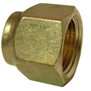 Appli Parts APFN-516 Copa tuerca cortas de laton de 5/16 de diametro exterior flare para usar con tuberias de cobre, laton, aluminio o acero en aplicacion en plomeria y climatizacion de lineas de gas