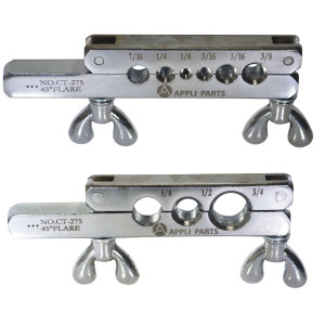 Appli Parts APT-FT278 Flaring and Swage Tool kit for copper, plastic, aluminum pipe and other soft metal tube with cutter and ratchet wrench for HVAC and other applications Appli Parts APT-FT278 Flaring and Swage Tool kit for copper, plastic, aluminum pipe and other soft metal tube with cutter and ratchet wrench for HVAC and other applications