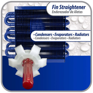 Appli Parts APT-FS351 peine plastico enderezador de aletas para evaporador condensador y radiador con separaciones de 8,9,10,12,14,15 pulg entre aletas aumenta el flujo de aire y mejora rendimiento 