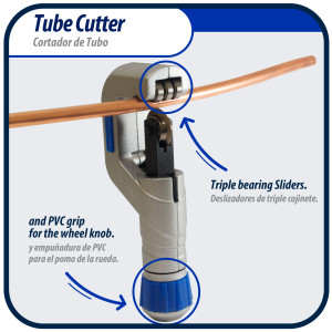 Appli Parts APT-TC550 Corta Tubo para tuberias de 1/4 a 2 pulg (5 a 50 mm) ideal para tuberias de Cobre, Aluminio, PVC y otros materiales blandos