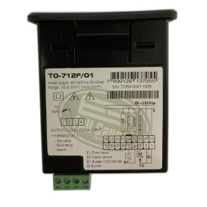 Full Gauge Oven Thermostat Timer 85-265V/50/60Hz Thermon TO-712F for Gas, Electric or Wood-Fired Oven 