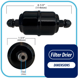 Appli Parts APFD-032 Filtro Secador 1/4in para Linea de Liquido Rosca SAE Universal Unidireccional para Refrigeracion y Aire Acondicionado, 102mm Largo, 25mm Ancho Appli Parts APFD-032 Filtro Secador 1/4in para Linea de Liquido Rosca SAE Universal Unidireccional para Refrigeracion y Aire Acondicionado, 102mm Largo, 25mm Ancho