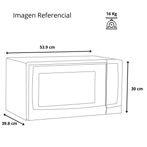 Mabe HMM111BS Horno Microondas 115V. Capacidad 30 L (1.1 pies cubicos) Espejo 1000W