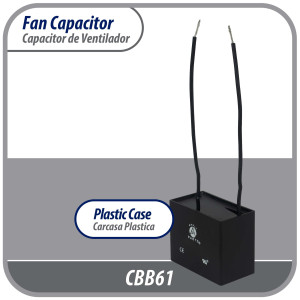 Appli Parts CAP-10-250-2C Fan Capacitor 10 mfd (microfarads) uf 250 VAC with 2 Wire Terminal Connections compatible with any brand with same capacitance 1-7/8in Width 1in depth 1-1/2in Height