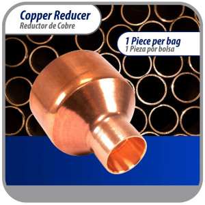 Appli Parts AP-R218078 2-1/8x7/8 in Reducing Bushing Copper pipe fittings C x C Sweat connections for refrigeration, air conditioning and plumbing applications ACR and Type L copper pipe