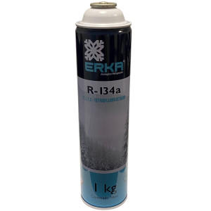 Erka R134a Refrigerant Gas  2.2 lbs / 1 kg 