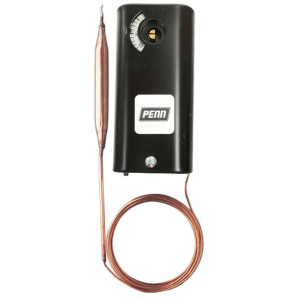 PENN A19ABA-40C Temperature Electromechanical Control JCI -30 F to 100 F with 6 ft Capillary Tube, SPST PENN A19ABA-40C Temperature Electromechanical Control JCI -30 F to 100 F with 6 ft Capillary Tube, SPST