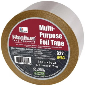 Tape/Cinta De Aluminio Para Ducteria 3 pulg X 50yds Nashua 322