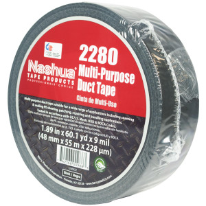  Nashua 2280 Tape/Cinta Multiuso para Ducteria,48 mm x 55 m, Negro, 9 Mil, Certificado UL