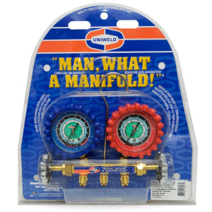 Juego Manometro Uniweld Completo R12/R22/R134a Qal3sm-5 (Psi-Kg/Cm2-Centigrados)