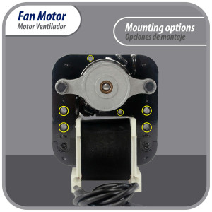 Appli Parts APFM-670 1/130 Hp Fan Motor, 110 V, 50/60 Hz, 3000 rpm, Reversible rotation, Universal Fan Motor Kit, Shaft 3/16 in by 1-1/4 in long includes 2 Fan Blades 4 and 5.5 in Certified UL E479056 Replaces NUV-670, SM670