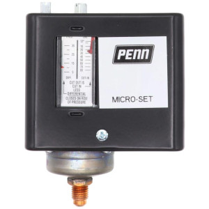 PENN P170AB-12C Switch Pression JCI, low pressure 12 to 80 psi, SPST open low, MICRO-SET Controls for non-corrosive refrigerants, without capillary