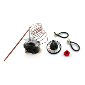 Robertshaw 5430-175 Termostato Cocina Horno 140 a 500 F Broil 375 a 530 F Capilar 60 pulg Vastago Cortable a 2 pulg Vastago Plano .187 Posicion plana Abajo