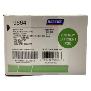 US Motor 1/12-1/20Hp 1550 rpm, 4 polos, 1 eje, Cerramiento, OAO 3.3 pulg diametro, Reversible, 115V/230V/50/60Hz/1Ph 10.42cm carcaza, eje, 6.25cm 9664  