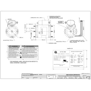 US Motor 1/12-1/20Hp 1550 rpm, 4 poles, 1 shaft, 2.5in OAO Enclosure, 3.3 diameter, Reversible, 115V/230V/50/60Hz/1Ph frame 4.17in 9664   